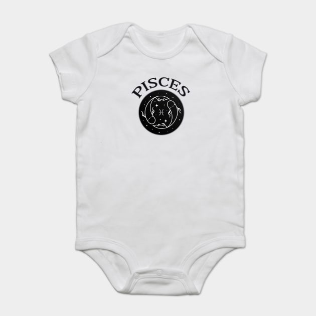 Pisces Star Sign Zodiac Horoscope Cheeky Witch® Baby Bodysuit by Cheeky Witch